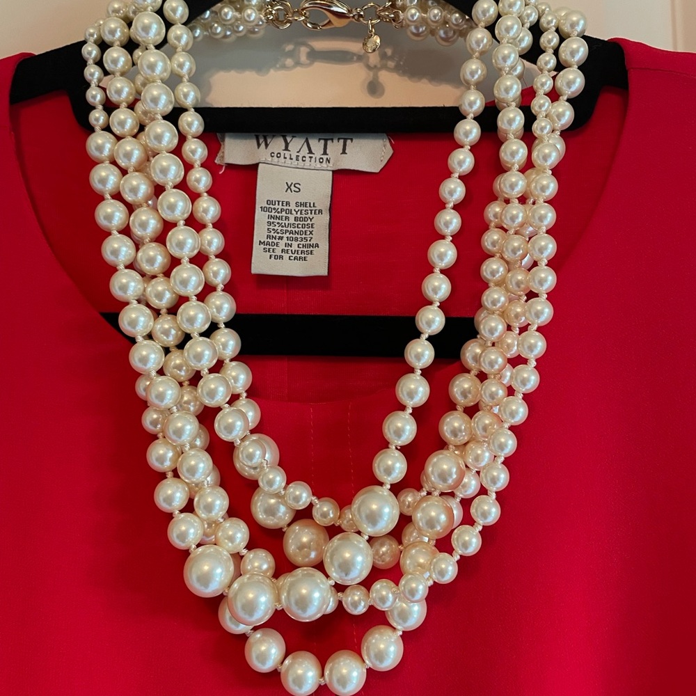 NWOT J. Crew Multi-strand Pearl Necklace